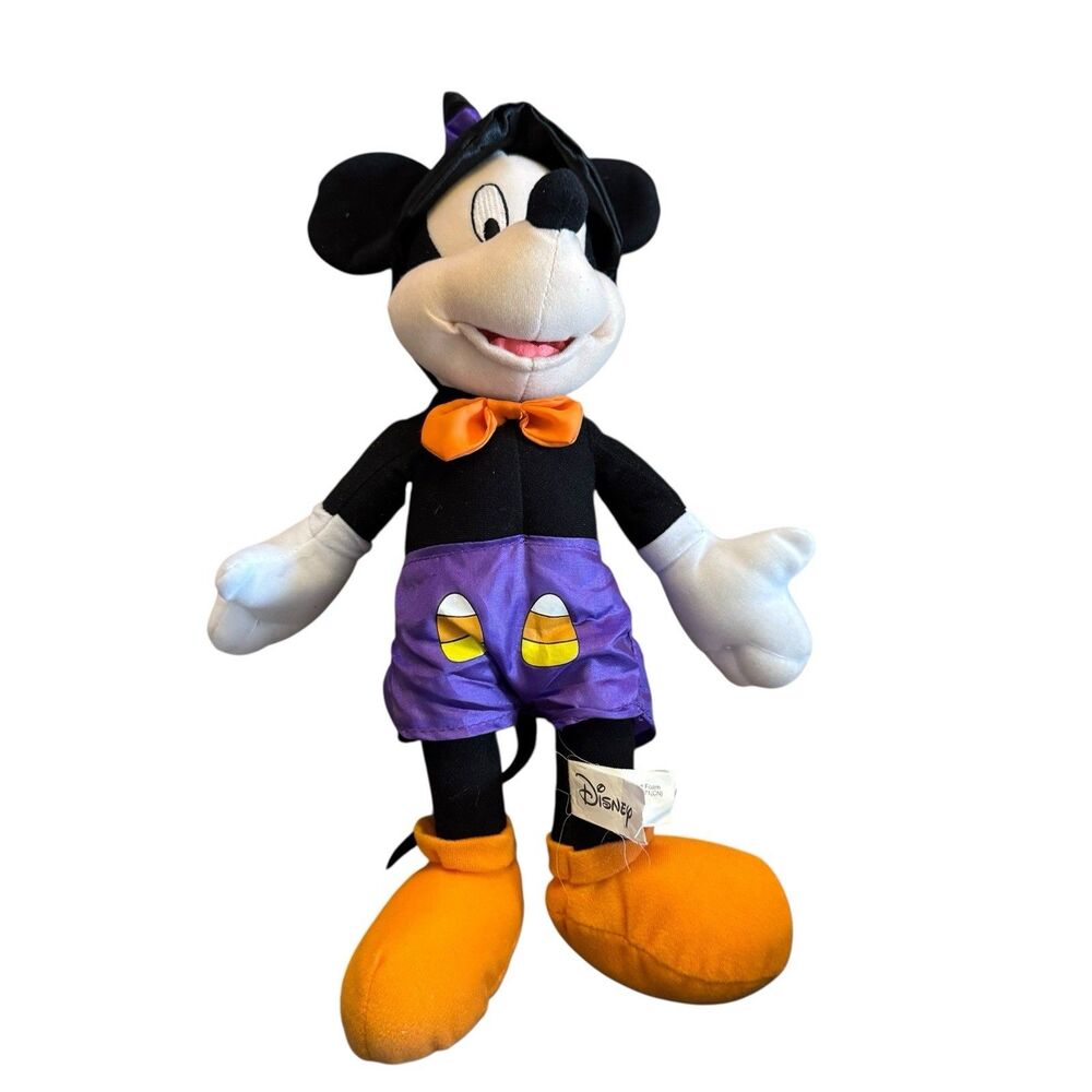 Disney HALLOWEEN Mickey Mouse Candy Corn With Hat 10" Plush